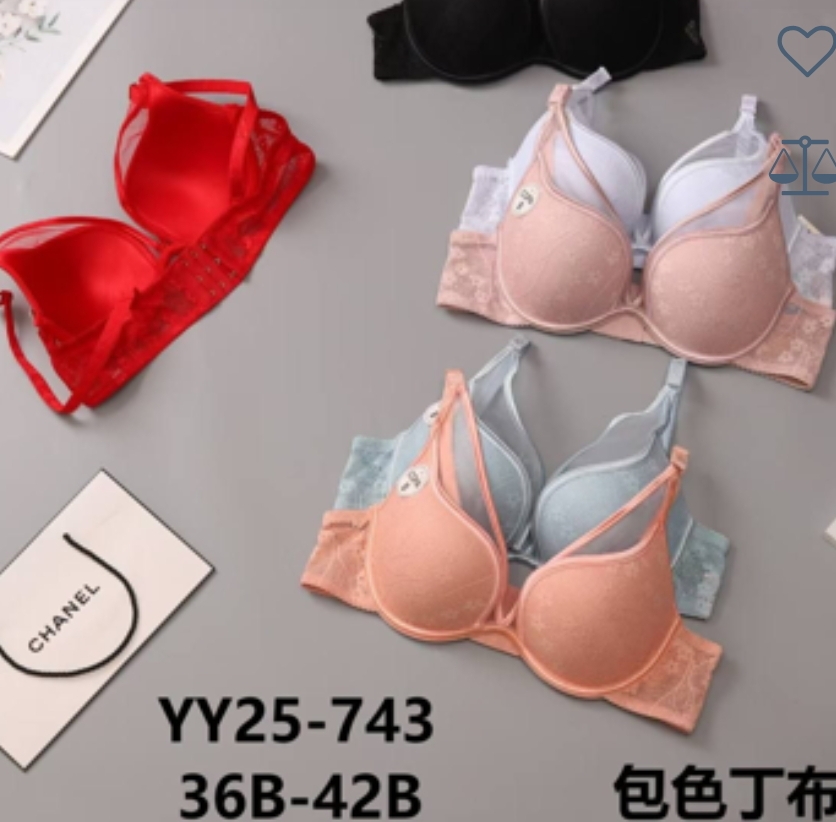 سوتین اسفنجی نیم جک فنردار زنانه سایز خارجی کاپ بی