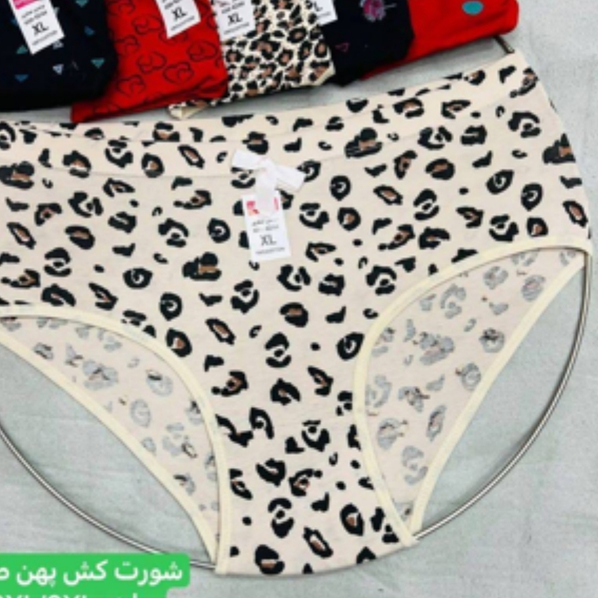 شورت نخ کتان زنانه کمر کش پهن سایز دو ایکس لارج کمر ۴۶ تا ۴۸ چاپ مختلف