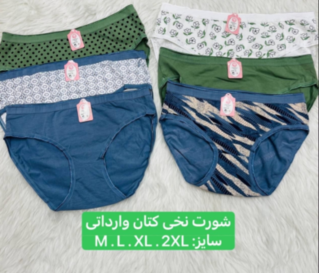 شورت زنانه نخ کتان کمر کشی لاکرا